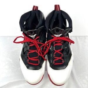 Nike Air Jordan Melo M9 Bred Black Gym Red White 2013 551879-001 Men's Size 10.5